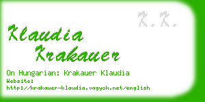 klaudia krakauer business card